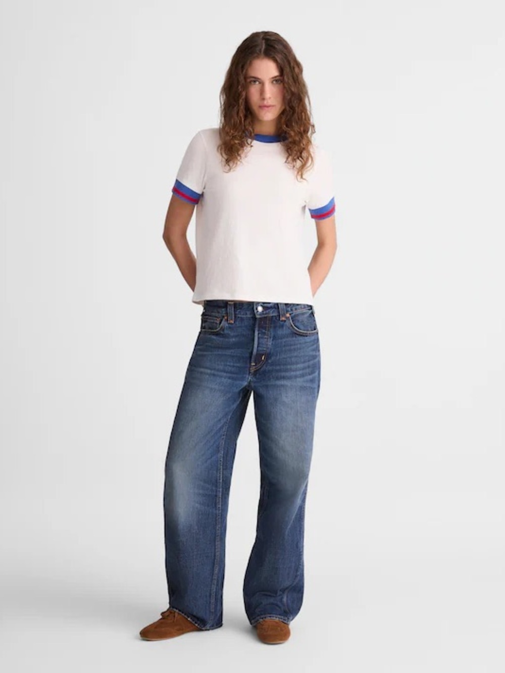 Madewell Low Slung Baggy Jeans in Japanese Denim